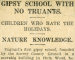 Gypsy School With No Truants, Daily Express 12 January 1926